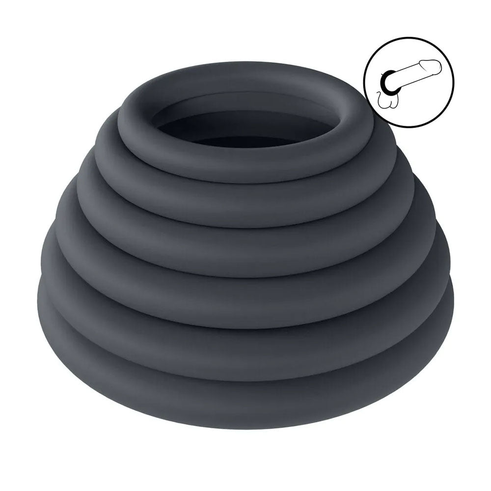 Shots Toys | LEVELZ Classic Silicone Cock Ring Set of 6 Sizes