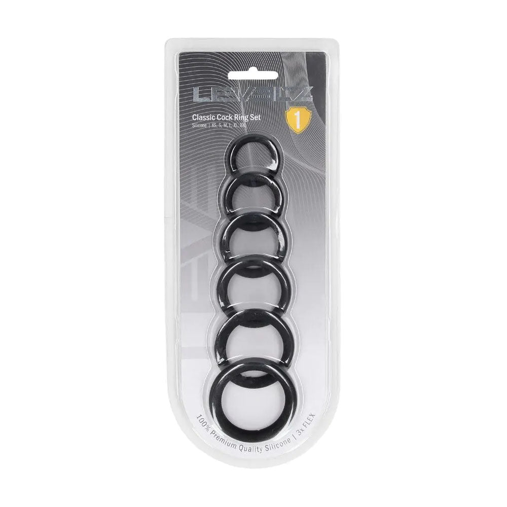 Shots Toys | LEVELZ Classic Silicone Cock Ring Set of 6 Sizes