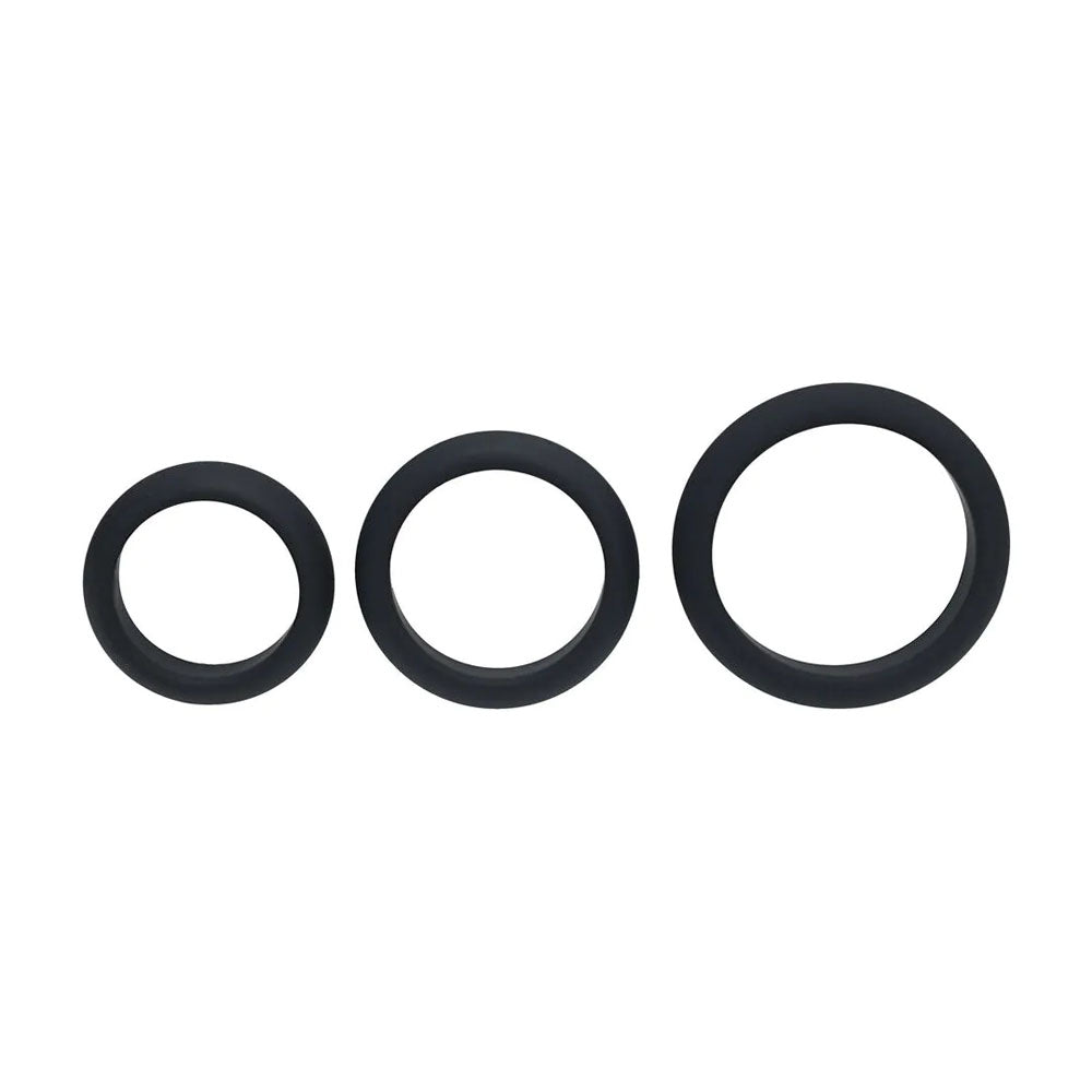 Shots Toys | LEVELZ Wide O Silicone Cock Ring Set of 3 - S/M/L