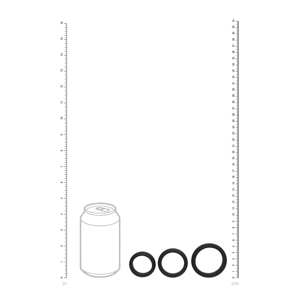 Shots Toys | LEVELZ Wide O Silicone Cock Ring Set of 3 - S/M/L