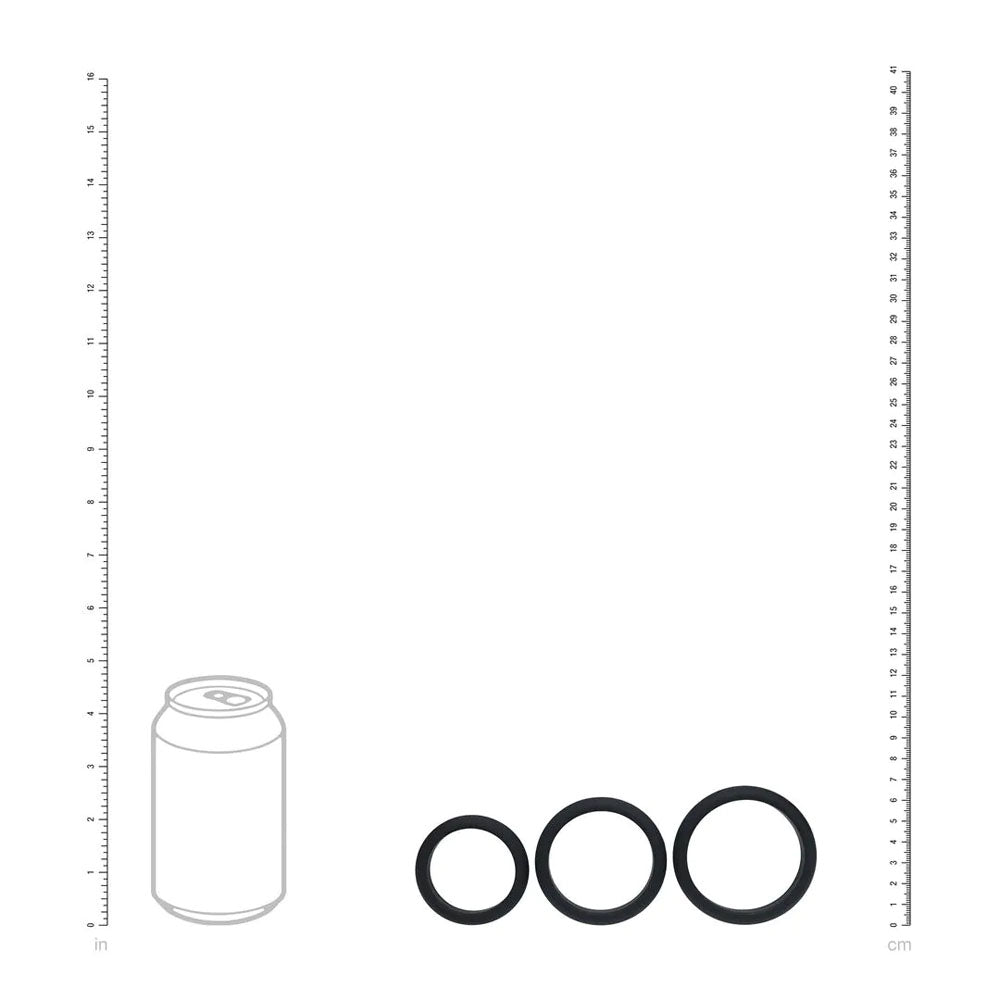 Shots Toys | LEVELZ Wide O Silicone Cock Ring Set of 3 - L/XL/2X