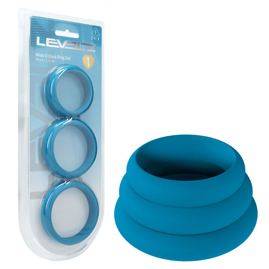 Shots Toys | LEVELZ Wide O Silicone Cock Ring Set of 3 - L/XL/2X