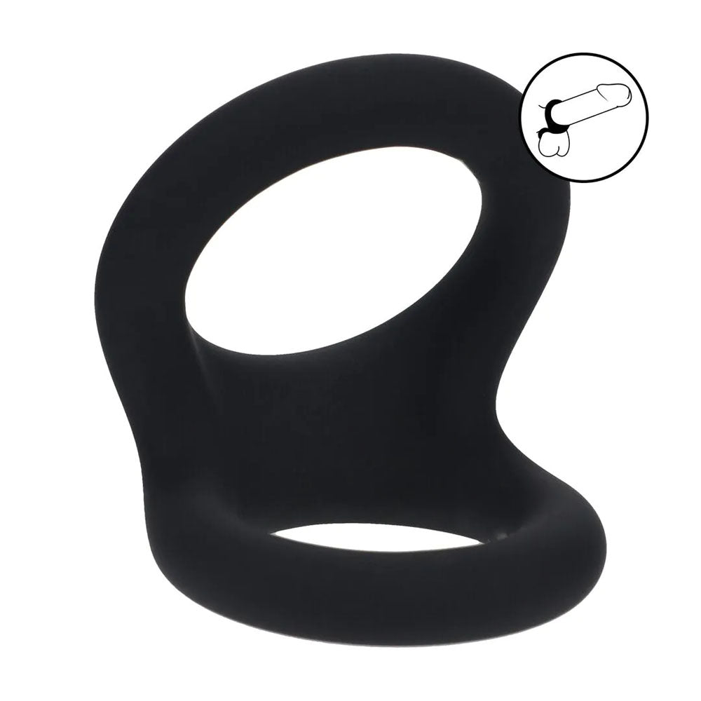 Shots Toys | LEVELZ Double O Silicone Cock Ring - M - Black