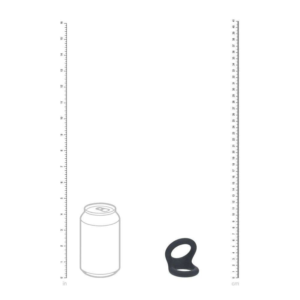 Shots Toys | LEVELZ Double O Silicone Cock Ring - M - Black