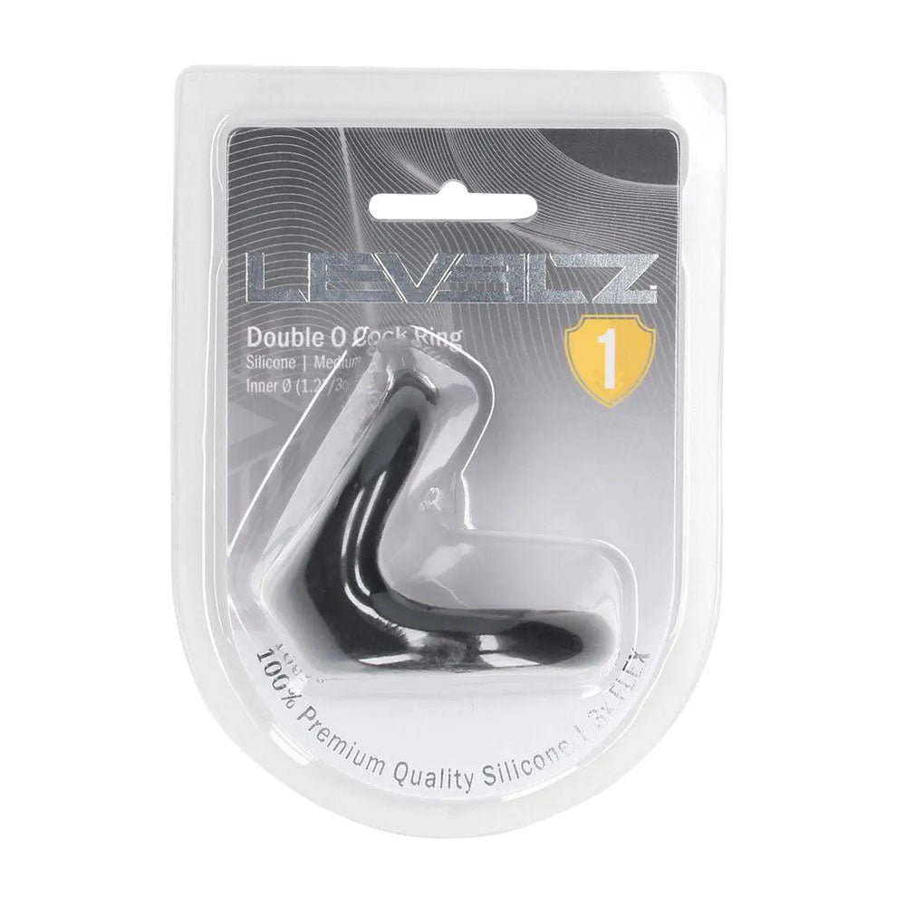 Shots Toys | LEVELZ Double O Silicone Cock Ring - M - Black