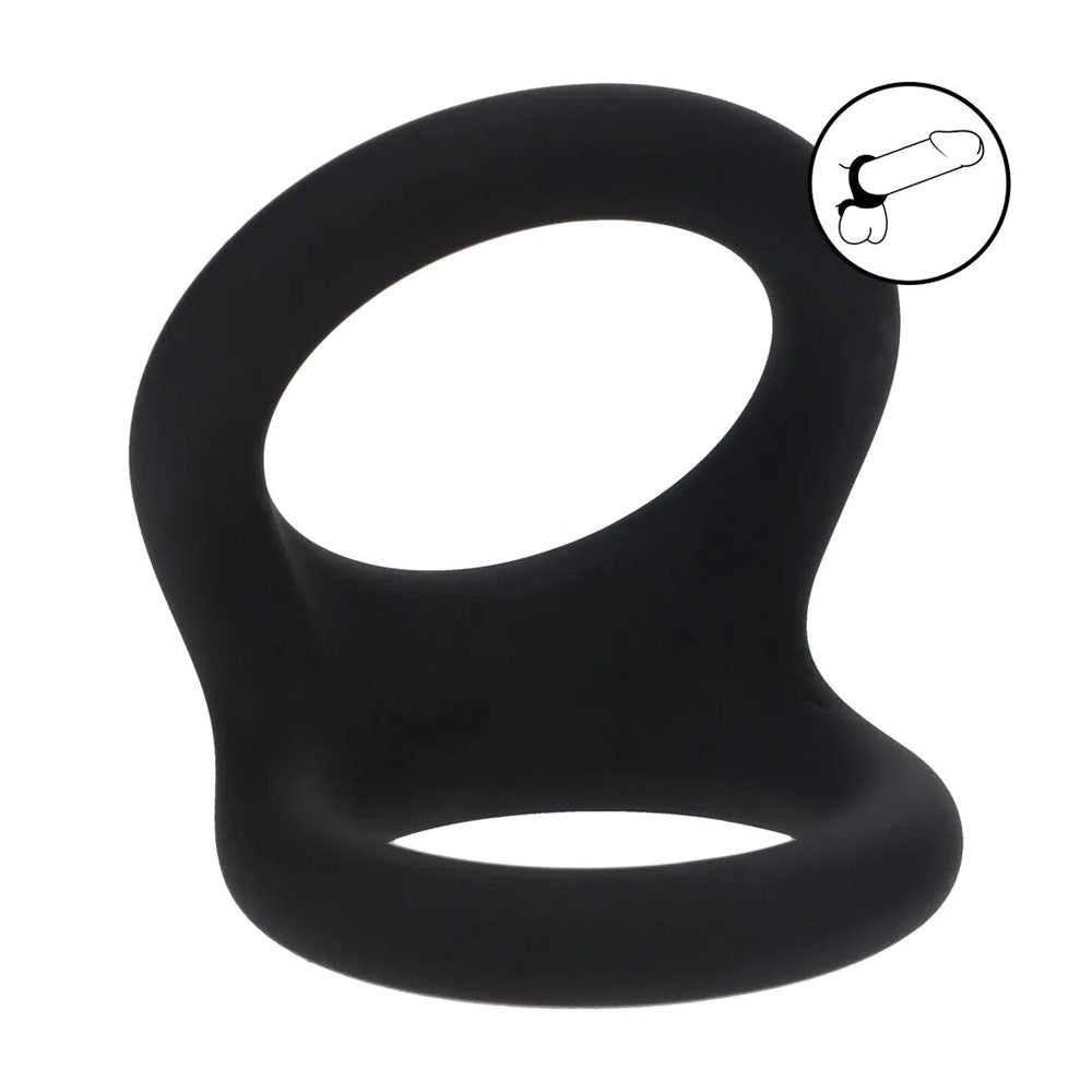 Shots Toys | LEVELZ Double O Silicone Cock Ring - L - Black