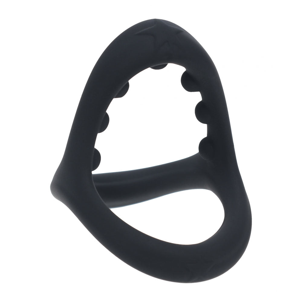 Shots Toys | LEVELZ Soft Bead Grip Silicone Cock Ring - Black Cock & Balls Rings