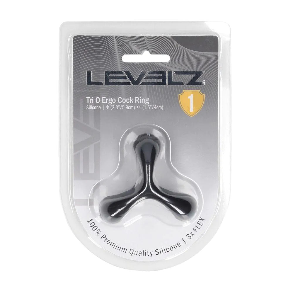 Shots Toys | LEVELZ Tri O Ergo Silicone Cock Ring - Black