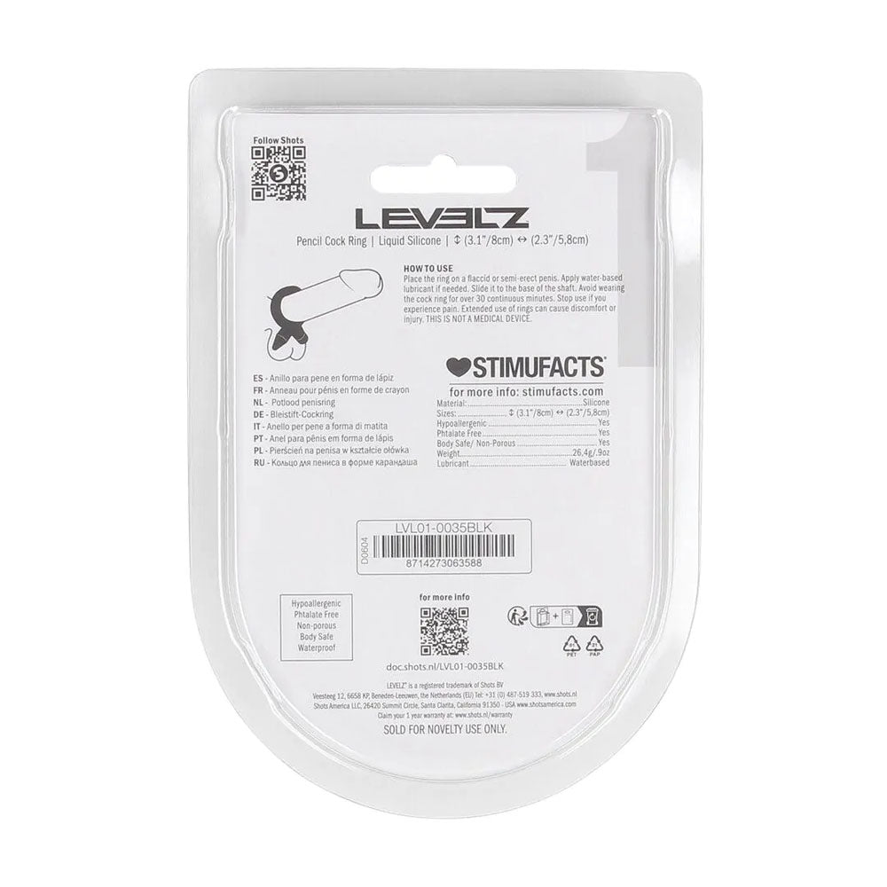 Shots Toys | LEVELZ Pencil Liquid Silicone Cock Ring