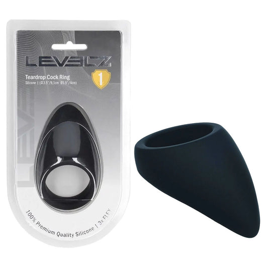 Shots Toys | LEVELZ Teardrop Silicone Cock Ring - Black