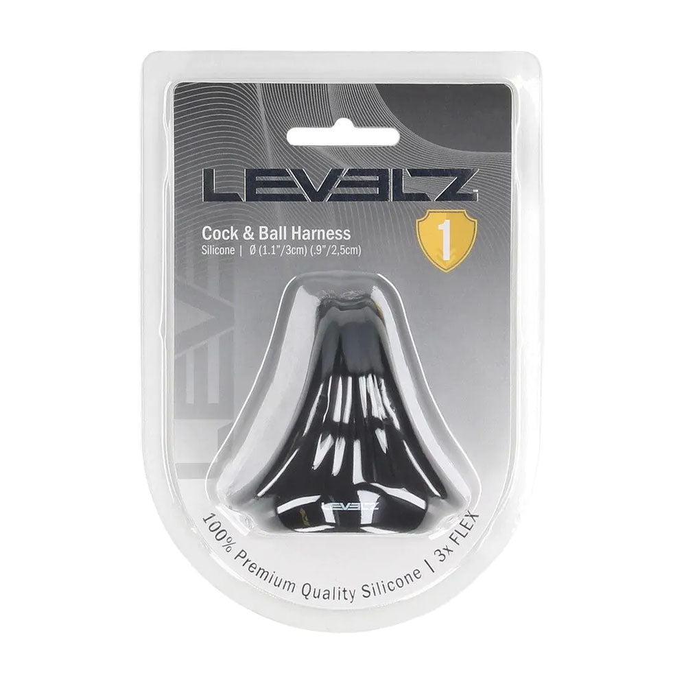 Shots Toys | LEVELZ Silicone Cock & Ball Harness - Black