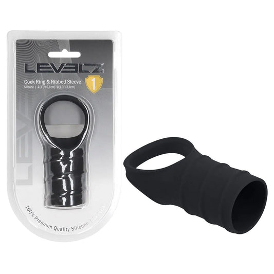 Shots Toys | LEVELZ Silicone Cock Ring & Ribbed Sleeve