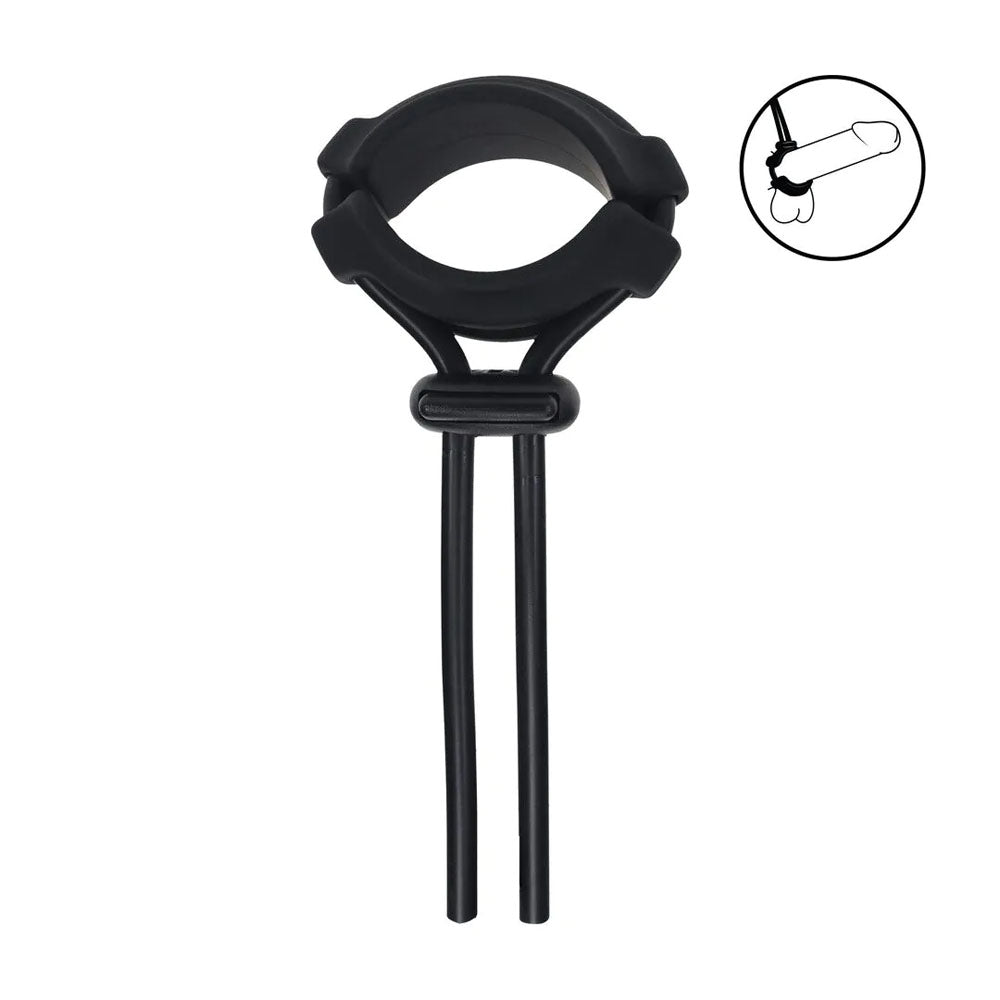 Shots Toys | LEVELZ Wide Detachable Lasso Cock Ring - Black