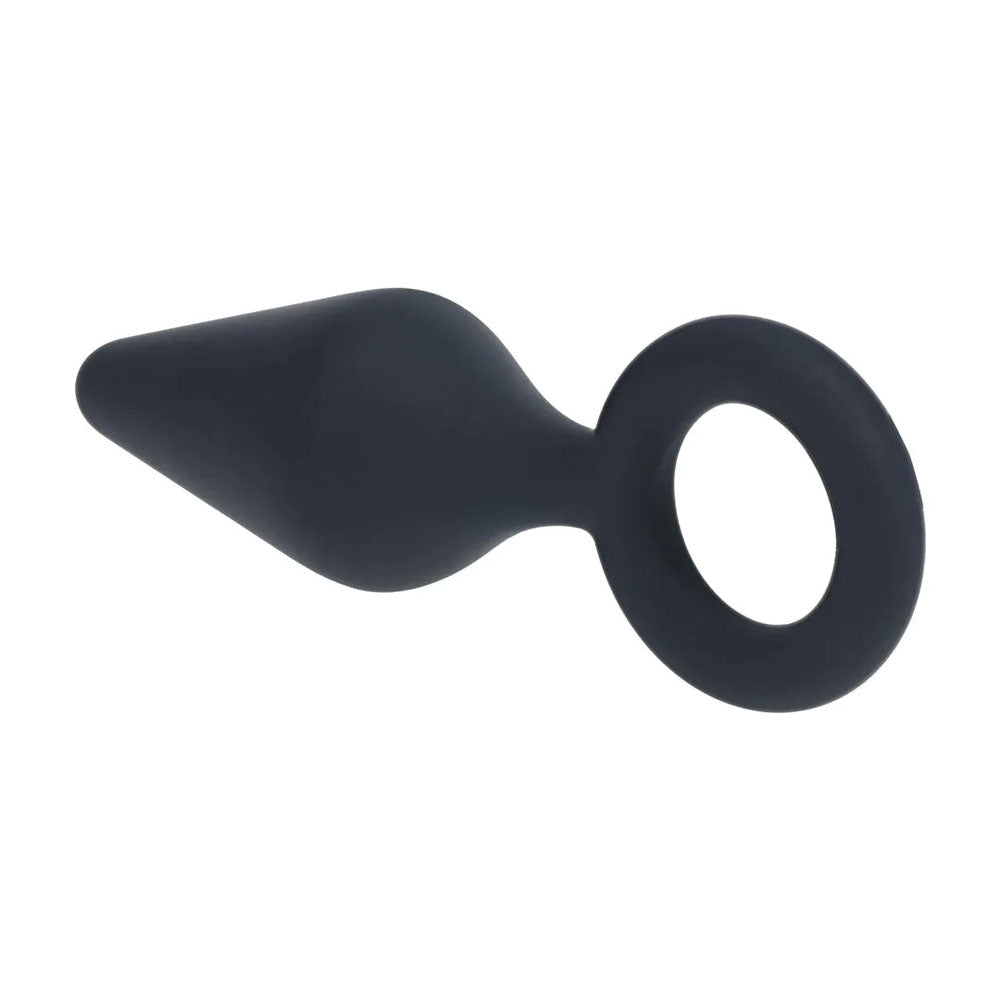 Shots Toys | LEVELZ Silicone Anal Plug with Loop - Small - Black