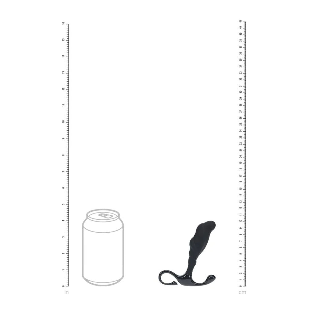 Shots Toys | LEVELZ - Rippled with Hard Loop Silicone Prostate Massager - S - Black
