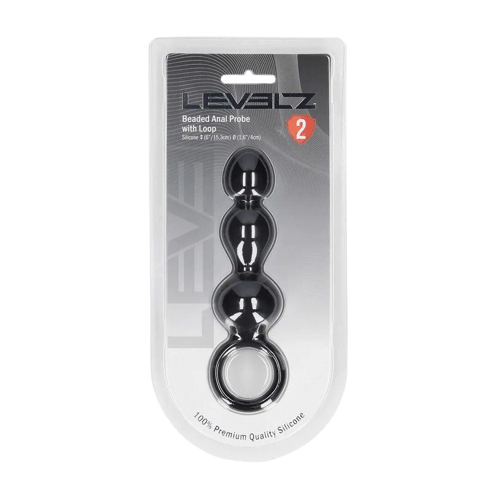 Shots Toys | LEVELZ Beaded Silicone Anal Probe with Loop