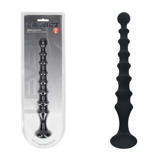 Shots Toys | LEVELZ Ribbed Silicone Flared Anal Probe