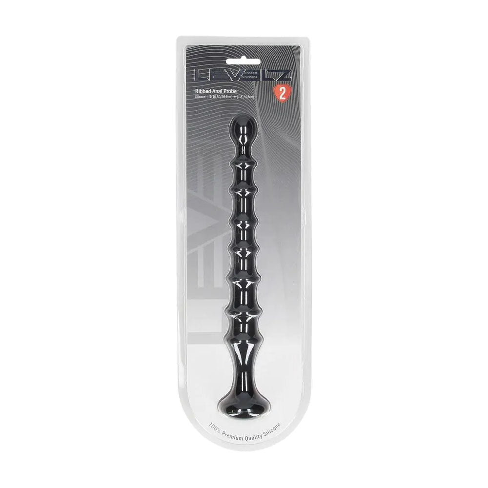 Shots Toys | LEVELZ Ribbed Silicone Flared Anal Probe