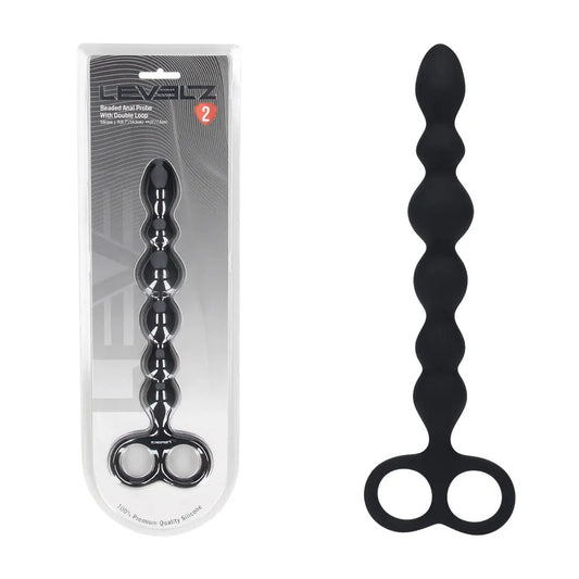 Shots Toys | LEVELZ Beaded Silicone Anal Probe with Double Loop