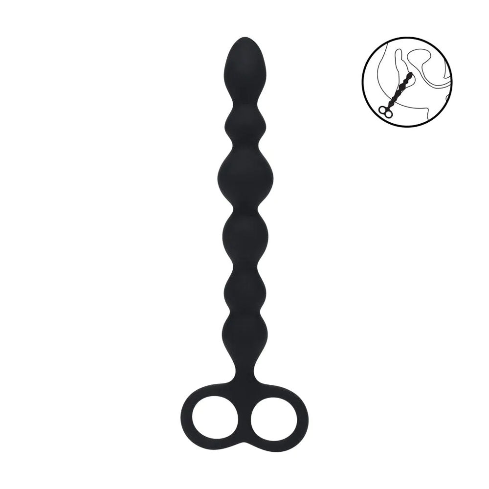 Shots Toys | LEVELZ Beaded Silicone Anal Probe with Double Loop