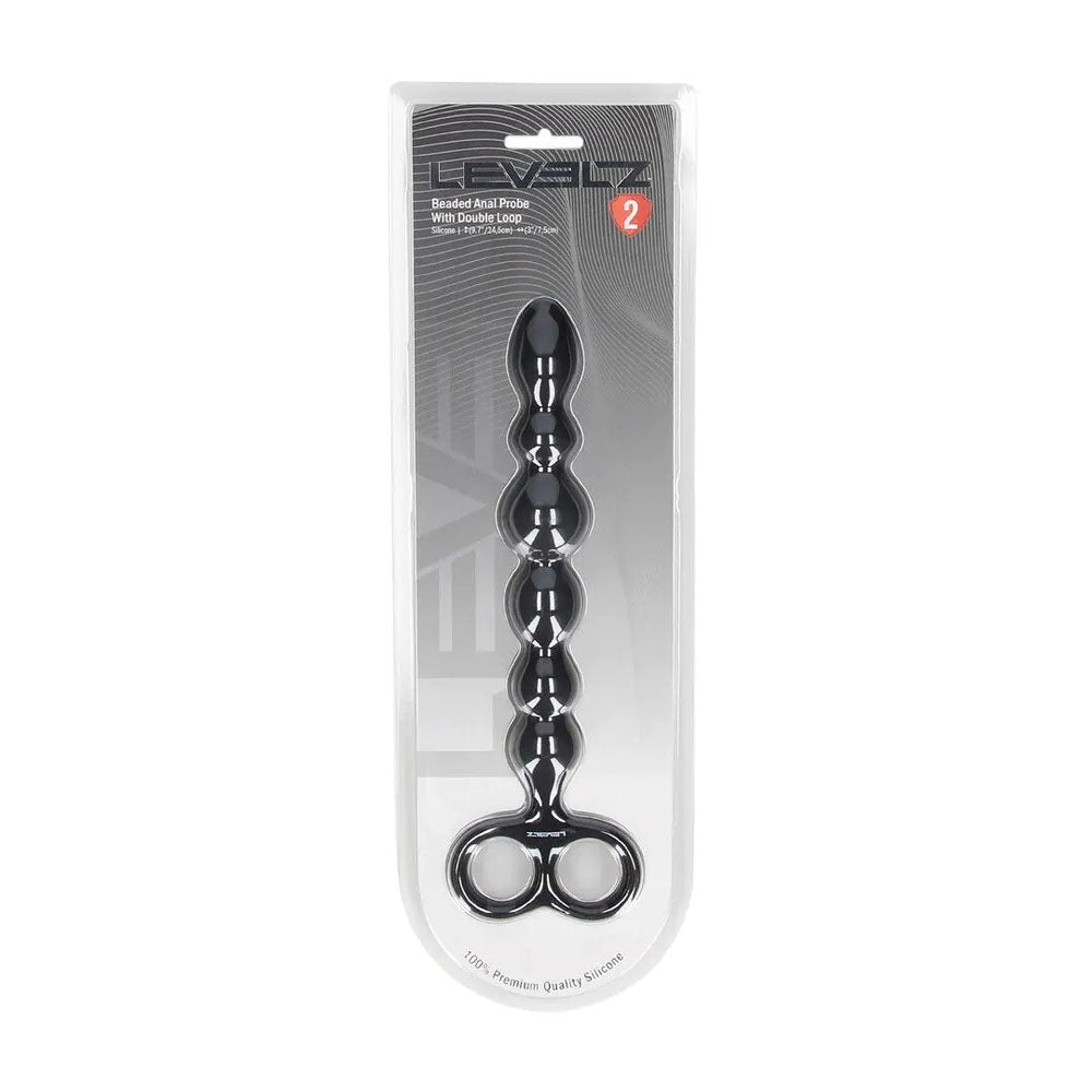 Shots Toys | LEVELZ Beaded Silicone Anal Probe with Double Loop