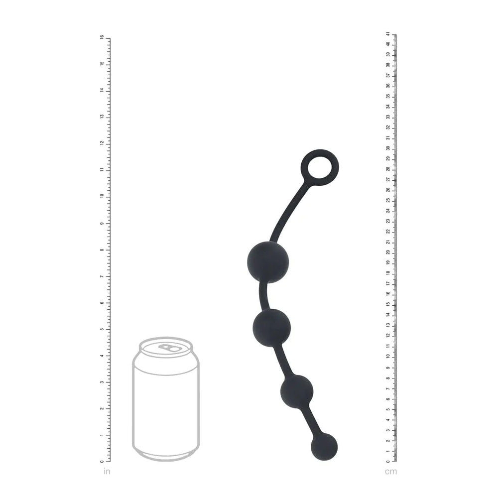Shots Toys | LEVELZ Curved Silicone Anal Beads - Black