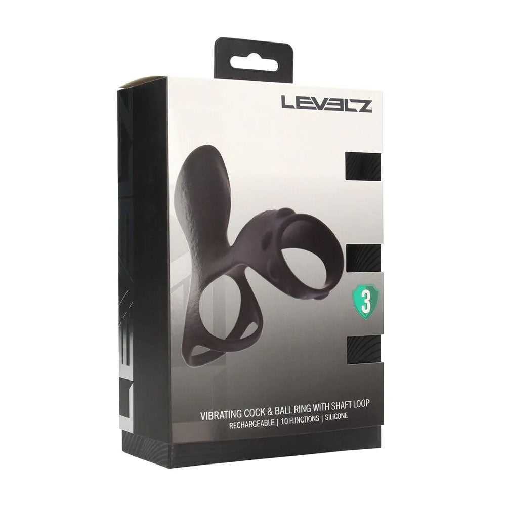 Shots Toys | LEVELZ Vibrating Cock & Ball Ring with Shaft Loop