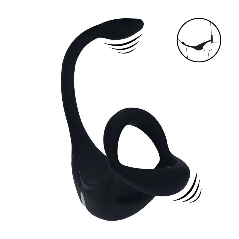Shots Toys | LEVELZ Remote Controlled Vibrating TriO Cock Ring with Prostate Stimulator