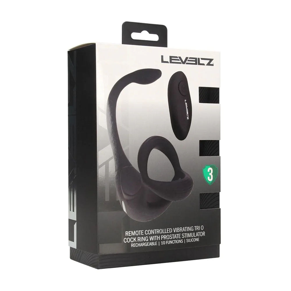 Shots Toys | LEVELZ Remote Controlled Vibrating TriO Cock Ring with Prostate Stimulator