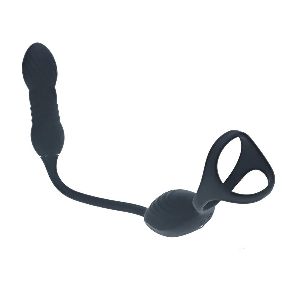Shots Toys | LEVELZ Vibrating & Thrusting TriO Cock Ring with Prostate Stimulator