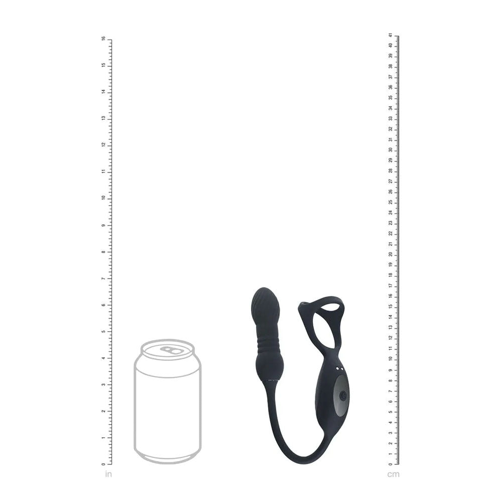 Shots Toys | LEVELZ Vibrating & Thrusting TriO Cock Ring with Prostate Stimulator