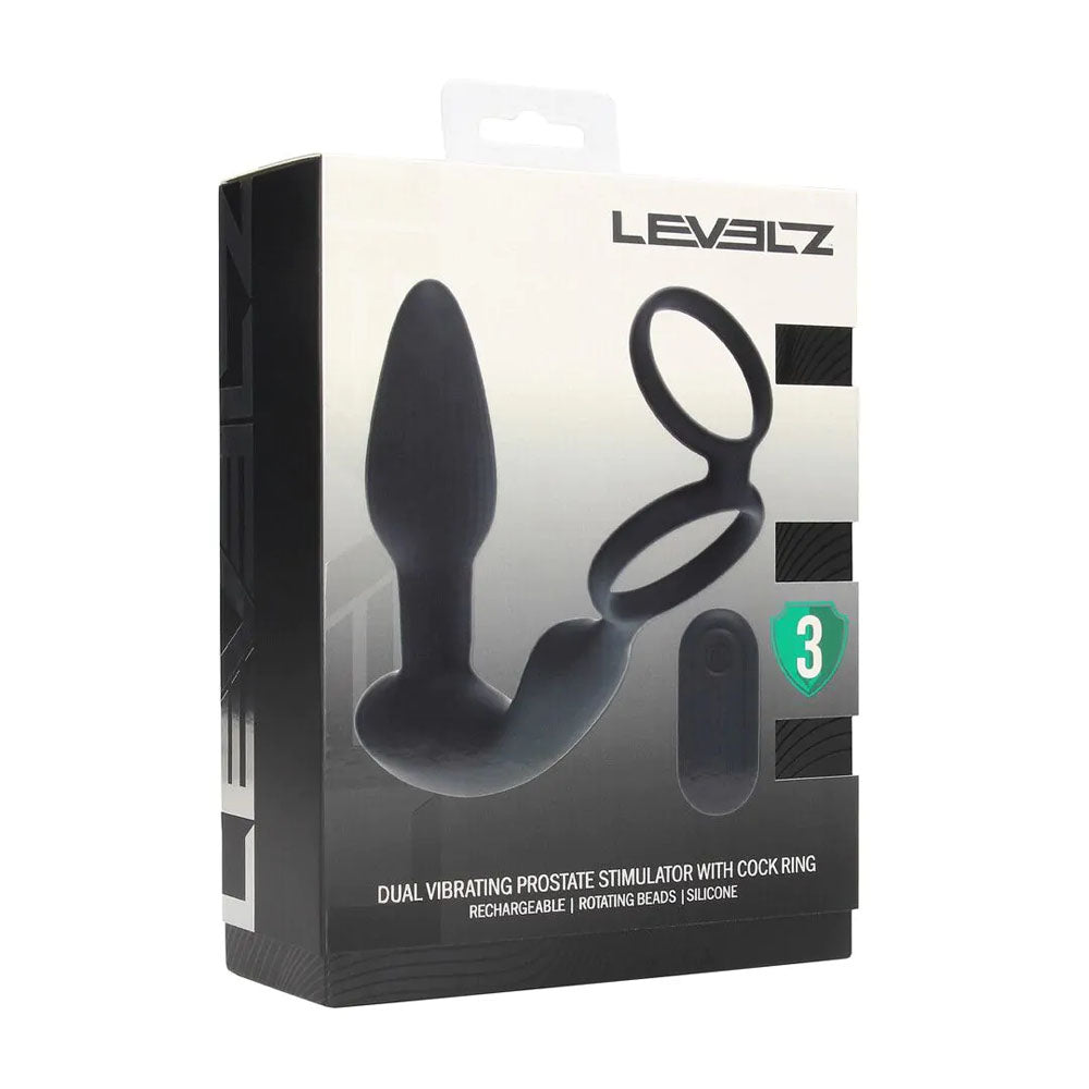 Shots Toys | LEVELZ Dual Vibrating Prostate Stimulator with Cock Ring