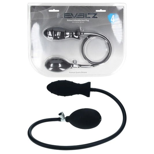 Shots Toys | LEVELZ Ribbed Inflatable Anal Plug