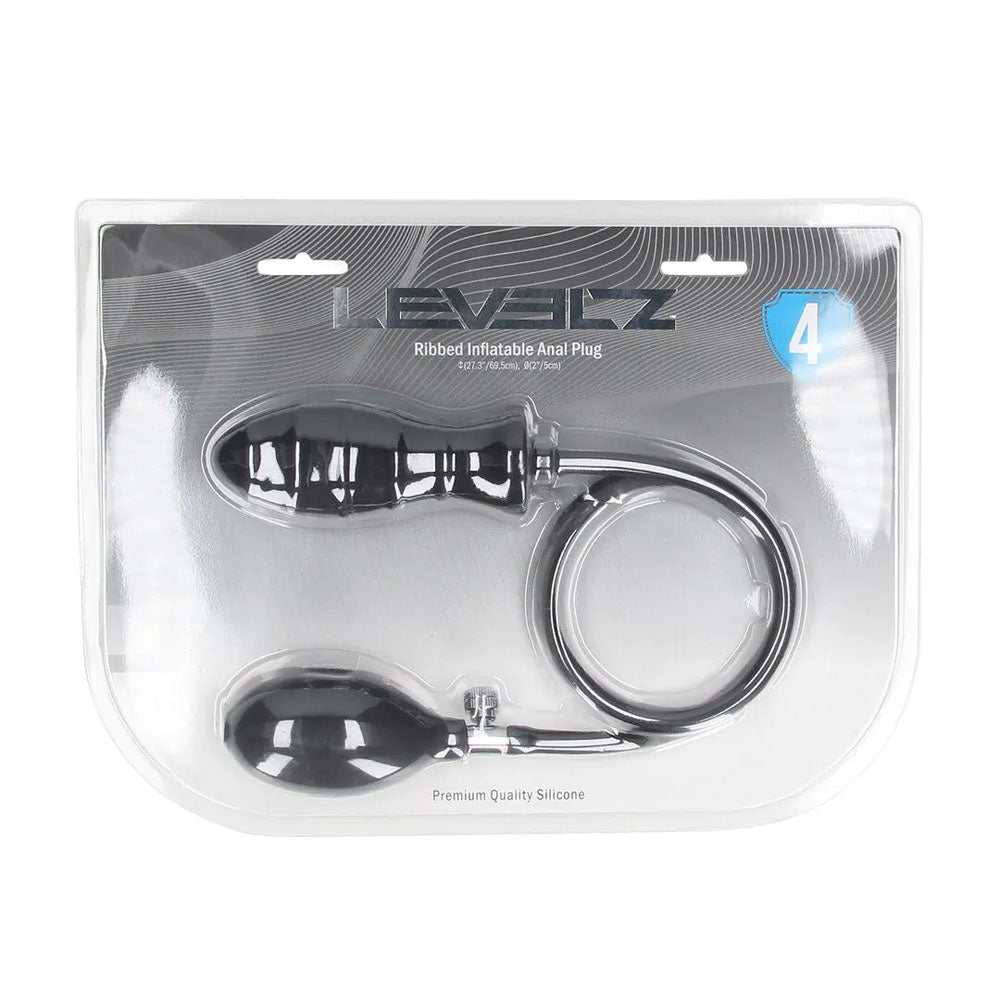 Shots Toys | LEVELZ Ribbed Inflatable Anal Plug