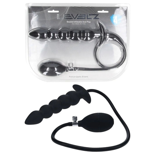 Shots Toys | LEVELZ Beaded Inflatable Anal Plug