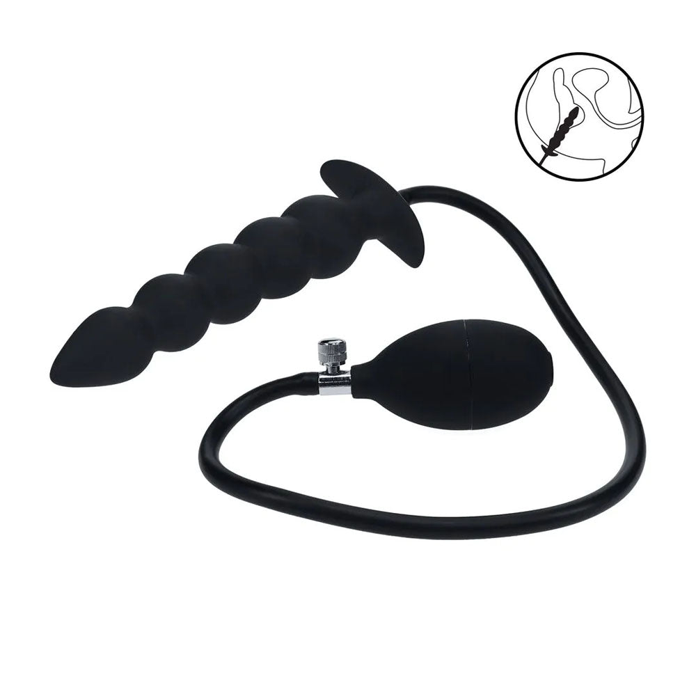 Shots Toys | LEVELZ Beaded Inflatable Anal Plug