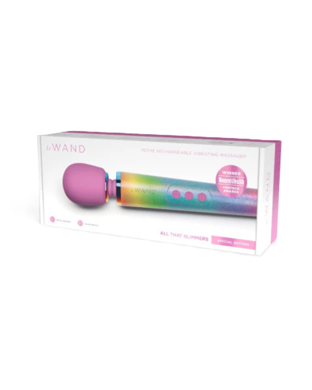 Le Wand Petite All That Glimmers Petite Massage Wand Rainbow Ombre