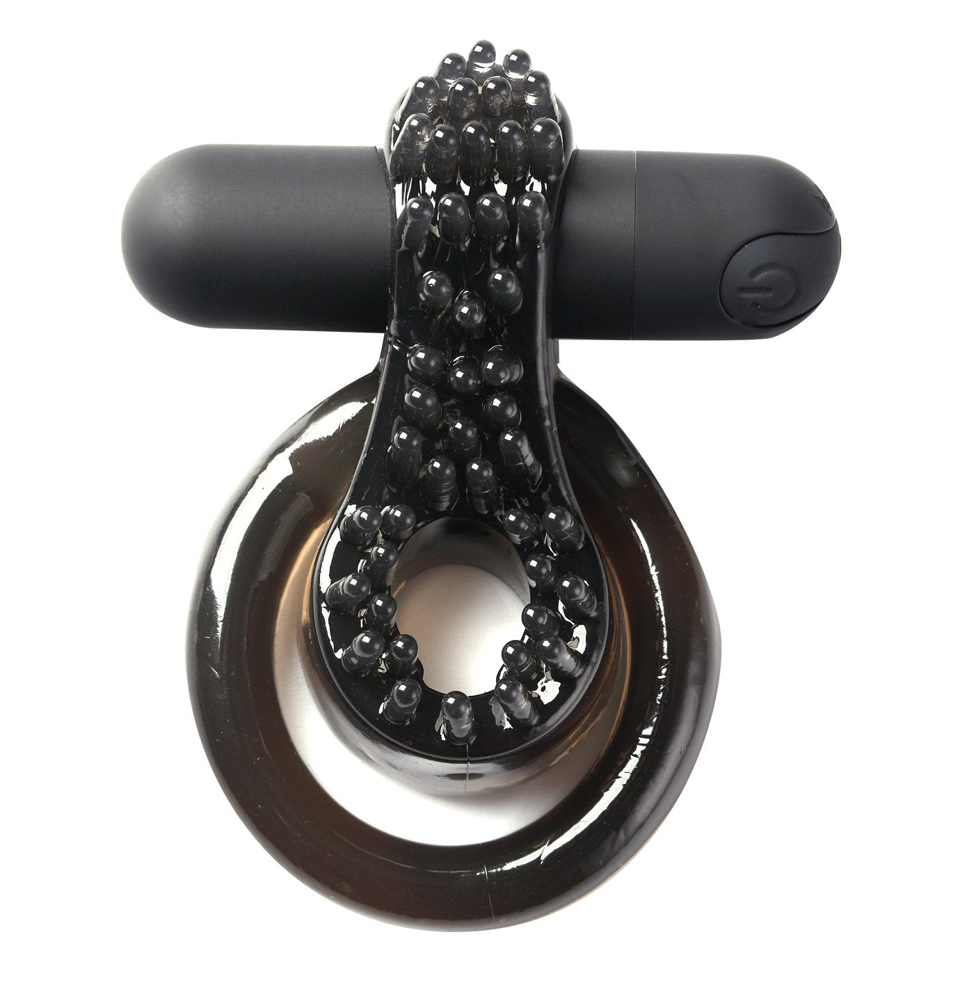 Maia Toys | Maia Jagger - Black Vibrating Cock & Ball Rings