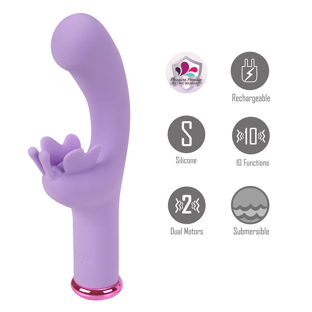 Maia Toys | Maia MYLA - Lavender 15.9cm USB Rechargeable Butterfly Vibrator