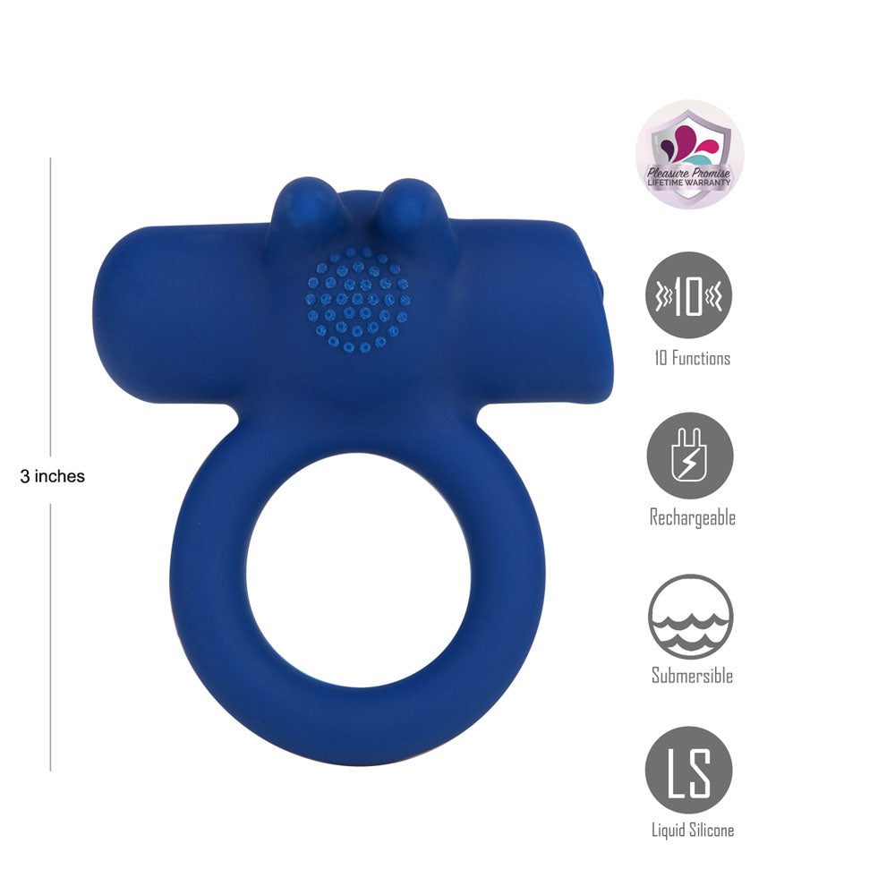 Maia Toys | Maia HUXLEY - Blue Strong Vibrating Cock Ring