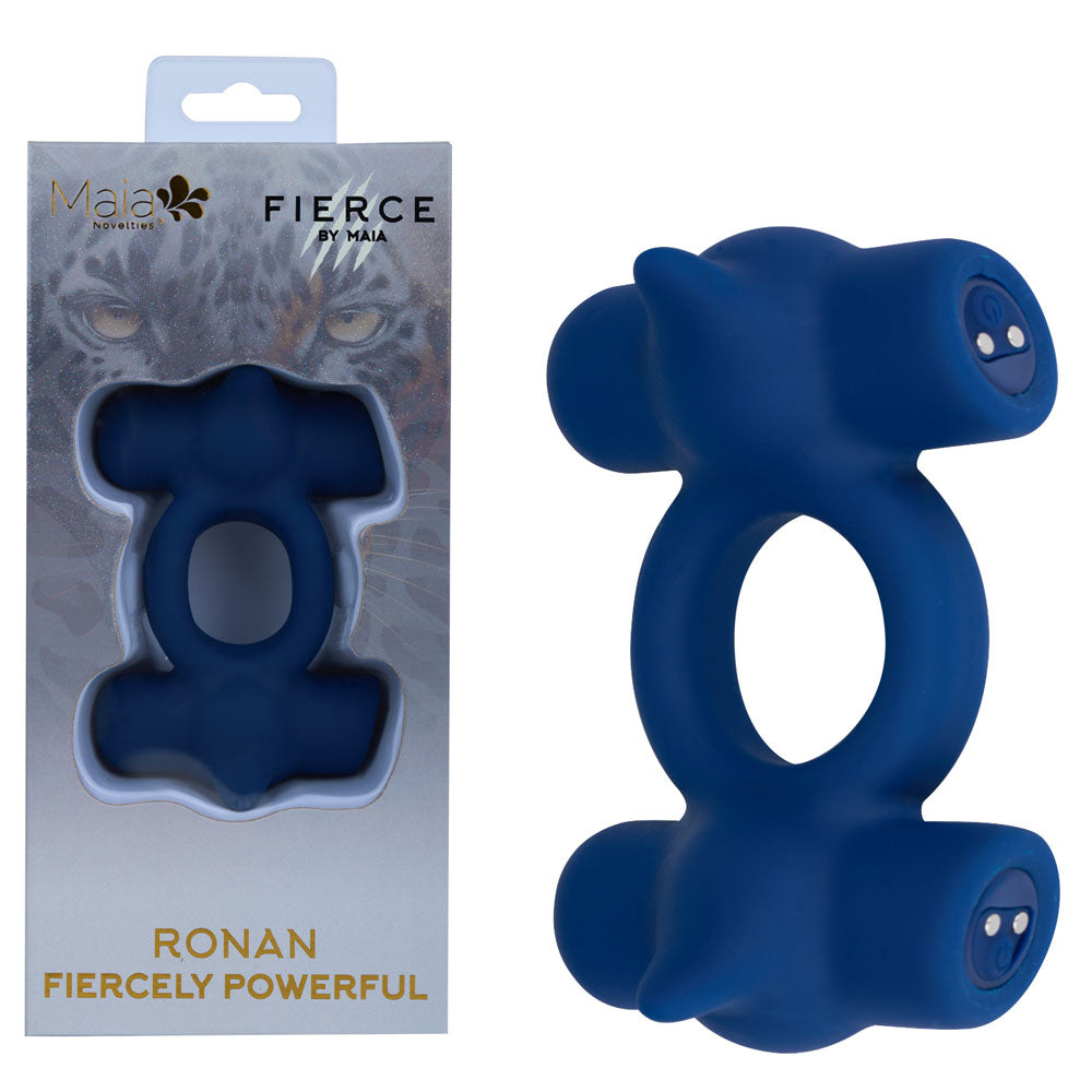 Maia Toys | Maia RONAN - Blue Dual Vibrating Cock Ring