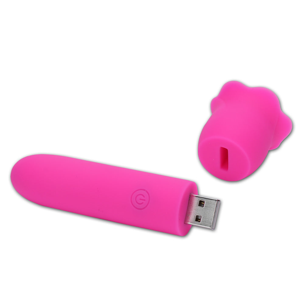 Maia Toys | Maia VIBEDRIVE - Pink 10cm USB Rechargeable Bullet with 16 GB Storage