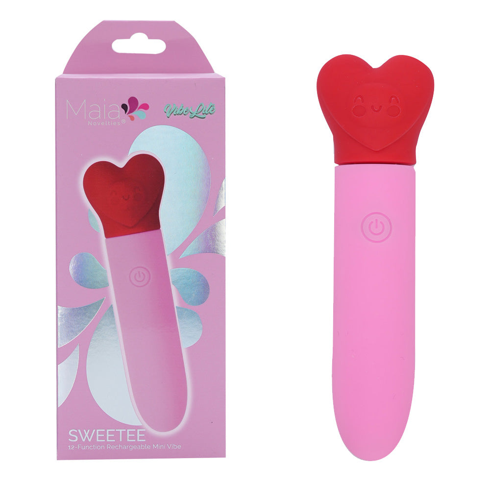 Maia Toys | Maia SWEETEE - Pink/Red 11.1cm USB Rechargeable Bulle
