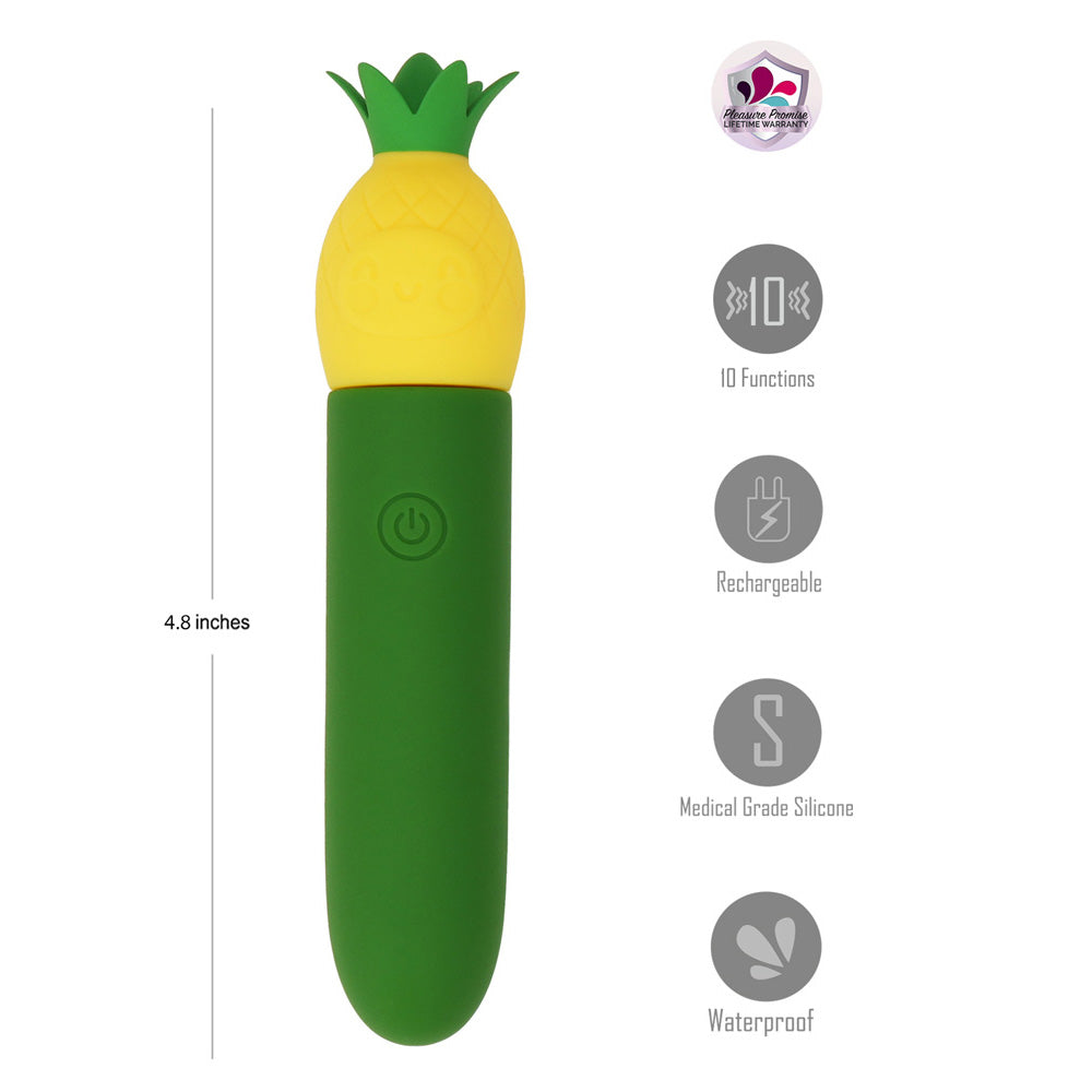 Maia Toys | Maia PINA - Green/Yellow 11.1cm USB Rechargeable Bullet