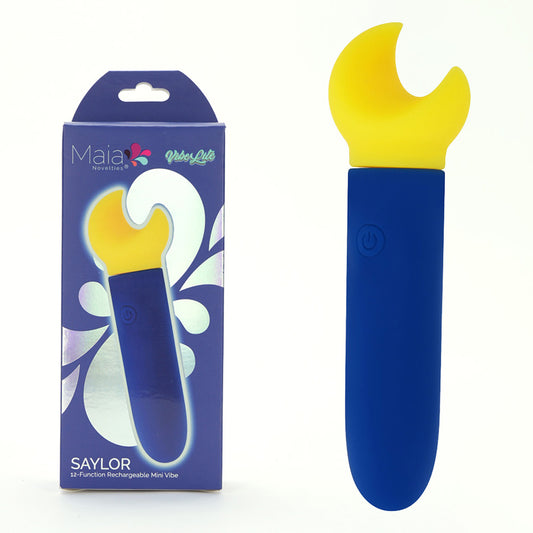 Maia Toys | Maia SAYLOR - Blue/Yellow 11.1cm USB Rechargeable Bullet