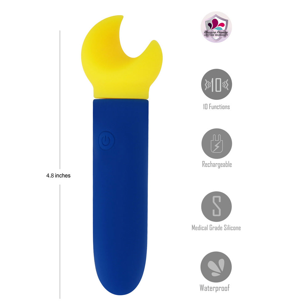 Maia Toys | Maia SAYLOR - Blue/Yellow 11.1cm USB Rechargeable Bullet