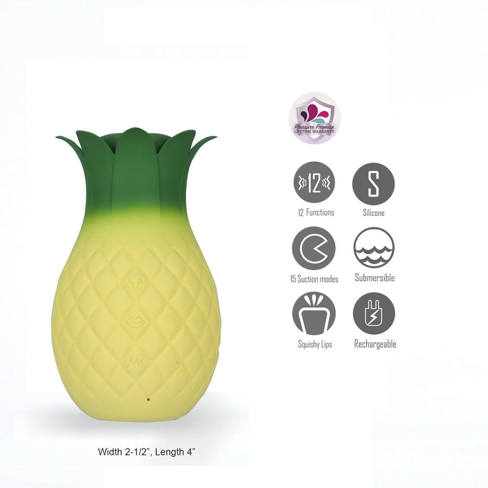 Maia Toys | Maia ALOHA - Yellow/Green Vibrating & Sucking Stimulator