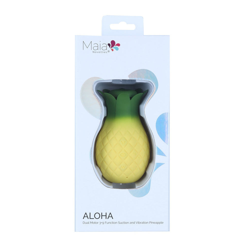 Maia Toys | Maia ALOHA - Yellow/Green Vibrating & Sucking Stimulator