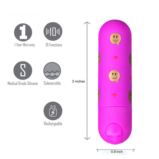 Maia Toys | Maia Giggly - Pink 7.6cm USB Rechargeable Bullet