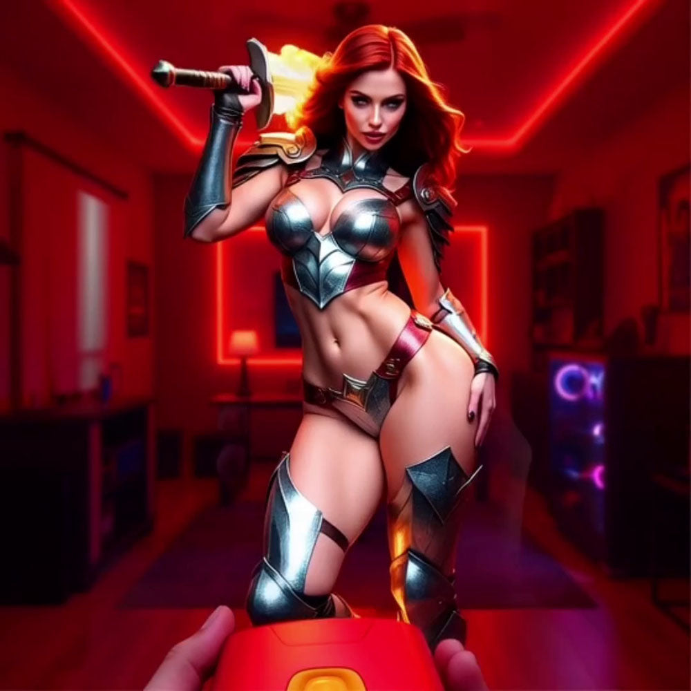 Shots Toys | Masturs - Solara - Fire Sorceress - Heating, Vibrating, Thrusting Masturbator